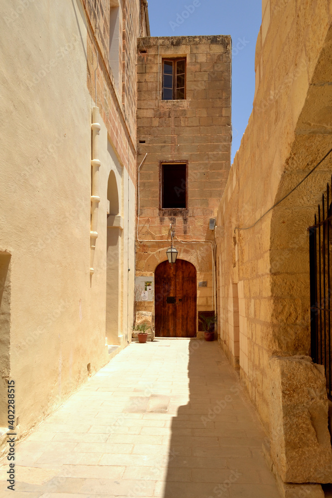 Medieval crusaders' fort Victoria (Rabat) in the capital of Gozo island, Malta