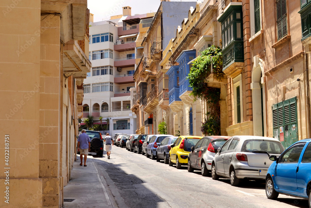 Sliema in Malta is a seaside tourist resort famous for its promenade, shopping opportunities and numerous bars and restaurants.