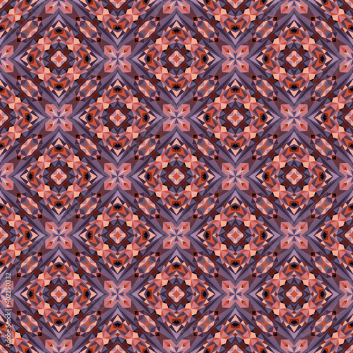 Geometric seamless pattern, abstract colorful background, vector texture.