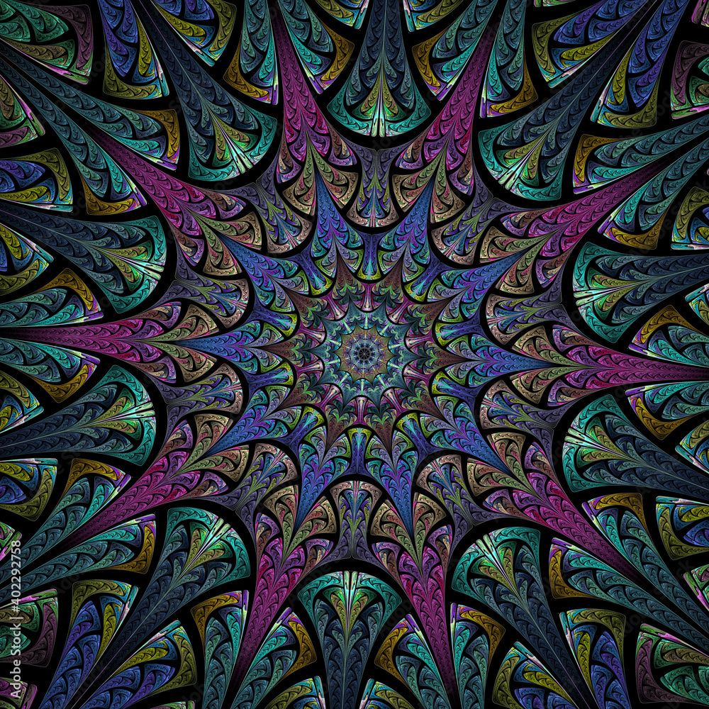 custom made wallpaper toronto digital3d effect - abstract fractal polygonal fractal pattern 