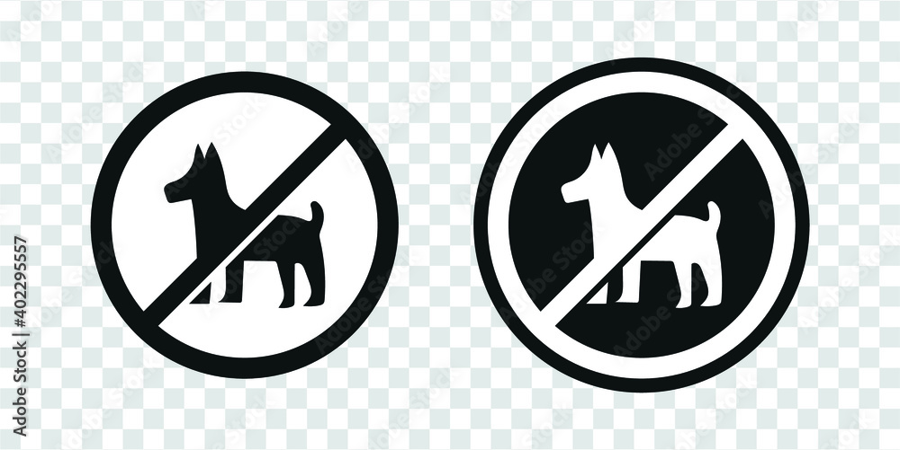 Vector image. No entry to dogs icon. Vector image. No entry to dogs icon.
