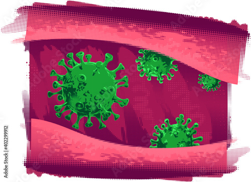 Corona Covid-19 virus infection vector illustration