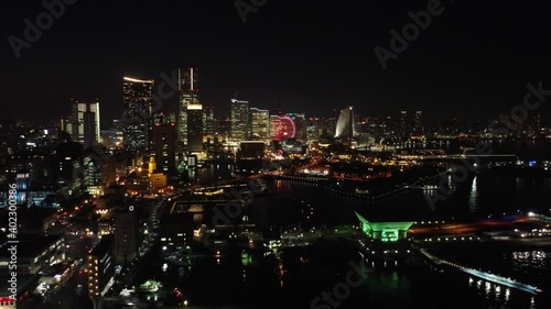 Wallpaper Mural Skyline Aerial Night view in Yokohama Torontodigital.ca