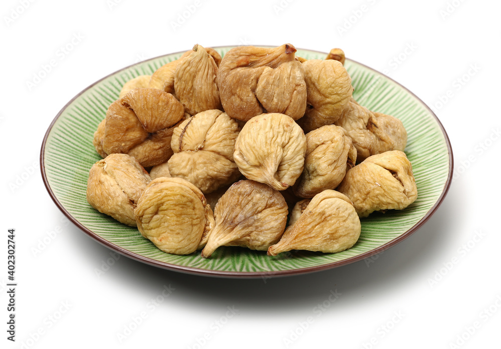 dried fig on white background dried fig on white background