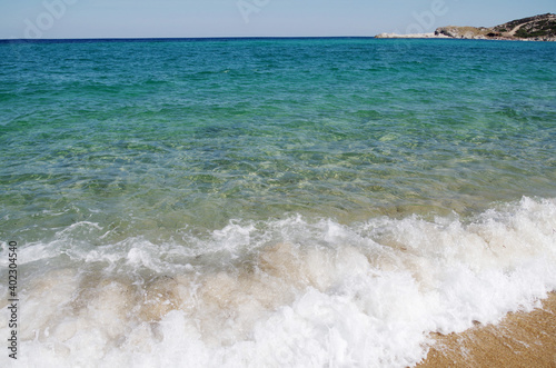 beautiful blue sea in Greece