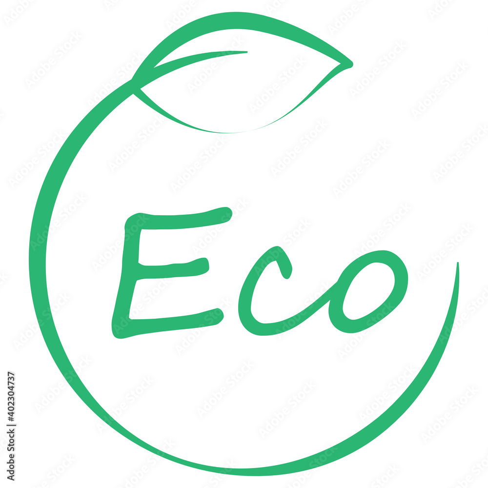 Eco icon vector. Ecology logo isolated on white background. Trendy eco icon. Eco logo for banner, poster, placard, label and icon. Eco logo vector