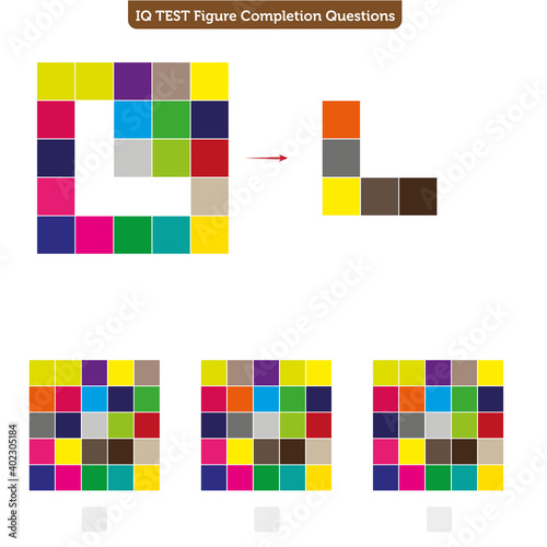 IQ TEST - Figure Completion Questions  Visual Intelligence Test