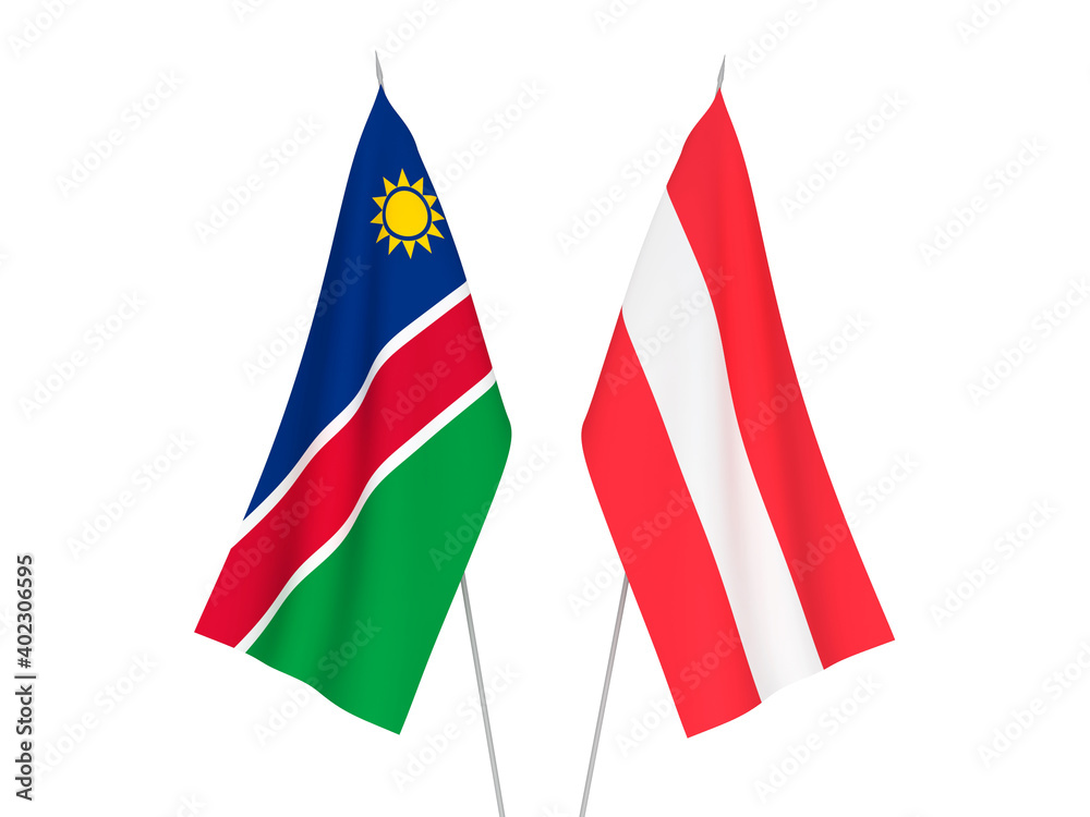 Republic of Namibia and Austria flags