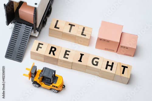 Canvas Print Concept Courier Industry Term Less than Truck Load. LTL Freight