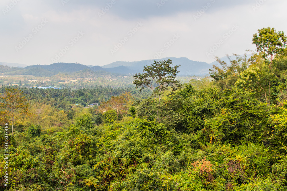 the landscape around Wat Khao Tabak in Si Racha Thailand Asia the landscape around Wat Khao Tabak in Si Racha Thailand Asia