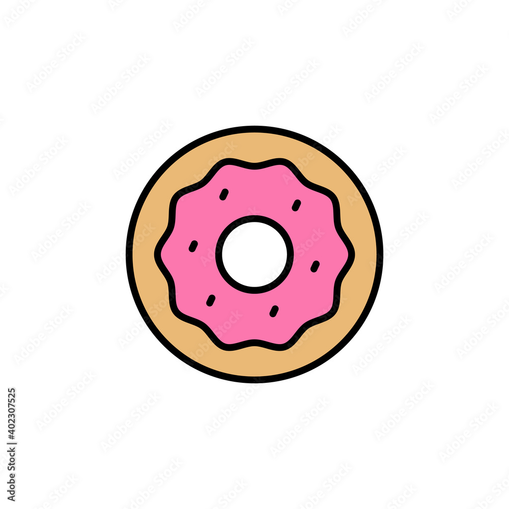 Donuts flat design. Vector illustration Donuts flat design. Vector illustration