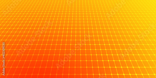 orange abstraction background with gradient green and perspective texture