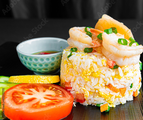 Shrimp Fry Rice. Thai Food. Asia Food