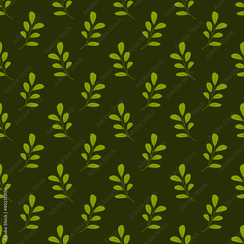 Vector seamless pattern with foliate twigs; for wrapping paper, packaging, etc. Vector seamless pattern with foliate twigs; for wrapping paper, packaging, etc.