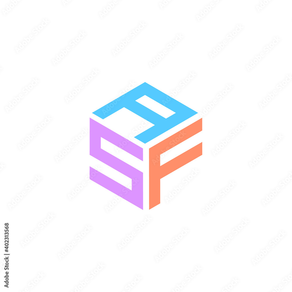 Initial letter of the ASF. Hexagon logo with three letters