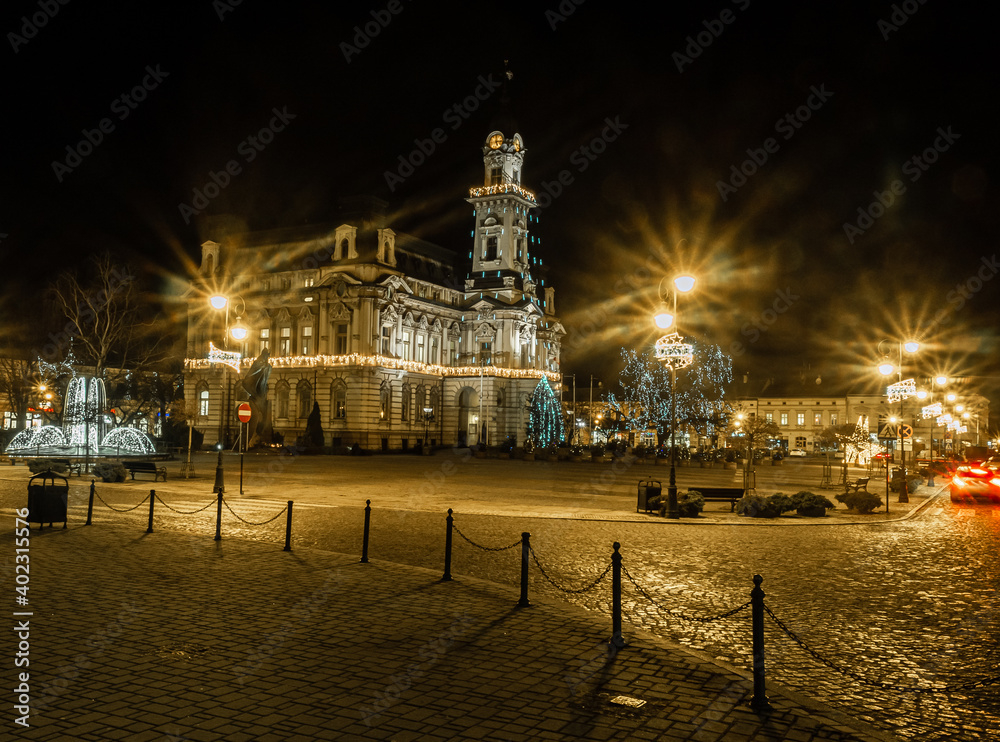 Naklejka premium Nowy Sącz , rynek, centrum miasta