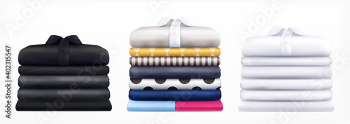 Clothes Stacks Realistic Design Concept