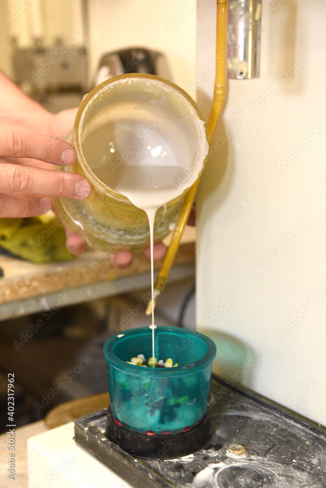 Liquid gypsum Stock Photo Adobe Stock