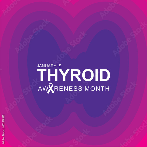 thyroid awareness month concept design