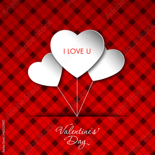 Illustration of Valentine's Day with beautiful calligraphy.