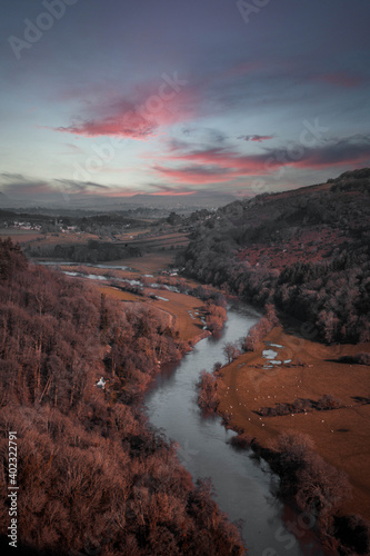 Sunset at Symonds Yat Rock UK