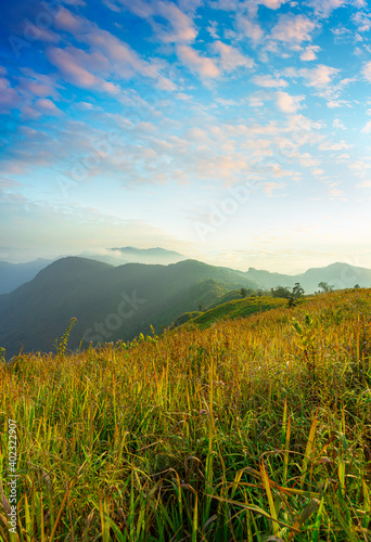 Beautiful mountains and sky scenery