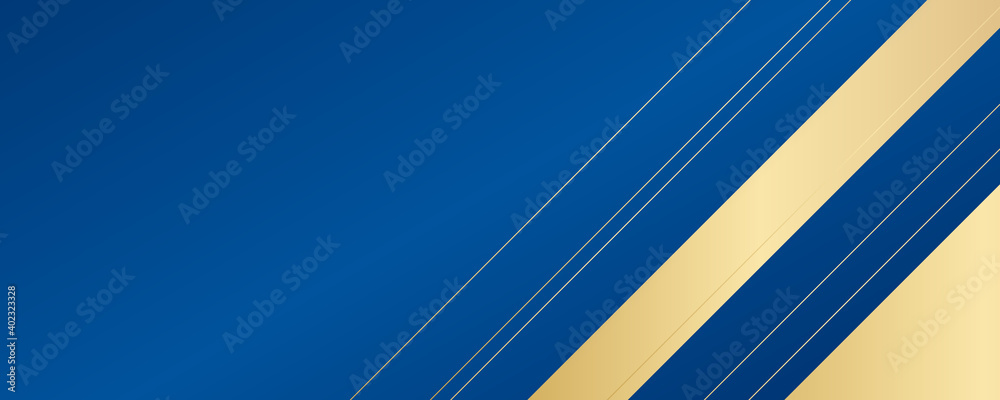 Modern simple blue gold abstract background for wide banner. Vector illustration design for business corporate presentation, banner, cover, web, flyer, business card, poster, game, texture, slide Modern simple blue gold abstract background for wide banner. Vector illustration design for business corporate presentation, banner, cover, web, flyer, business card, poster, game, texture, slide