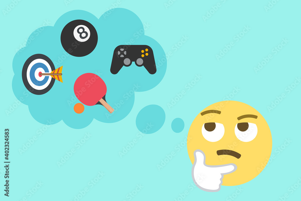 leisure games concept with 8 ball billiards,table tennis racket,gamepad ...