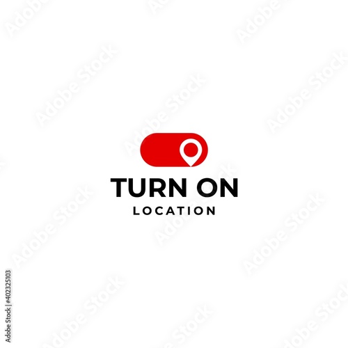 Very modern and minimalistic logo about power and location on a white background.
EPS10, Vector.