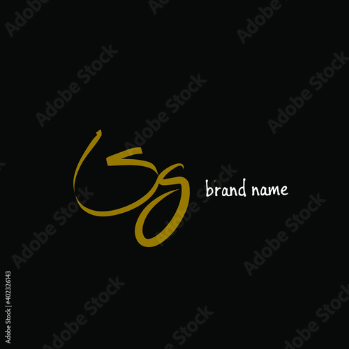 SS S S Initial Handwriting or Handwritten Logo for Identity. Logo with Signature and Hand Drawn Style.
