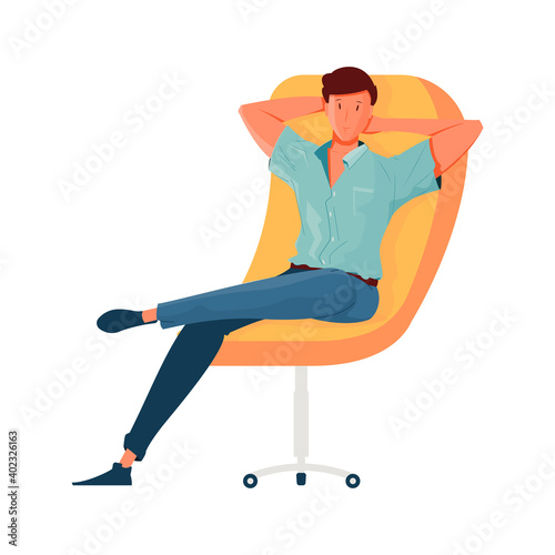Relaxed Man Illustration