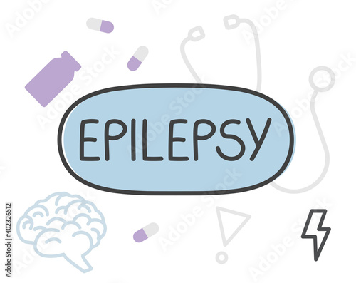 epilepsy disease medical concept- vector illustration