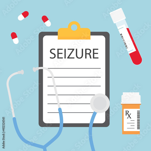seizure medical concept- vector illustration