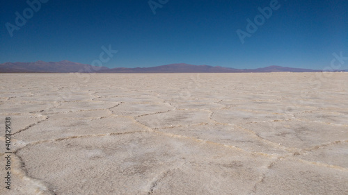 landscape in the salt desert
