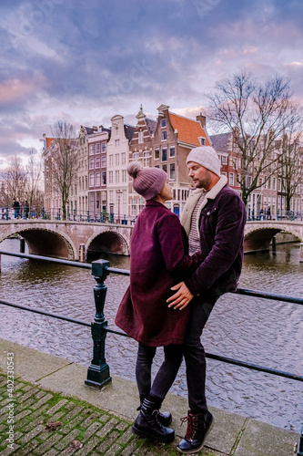 Photography Amsterdam Netherlands during sunset, historical canals during sunset hours