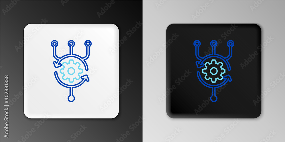 Line Algorithm icon isolated on grey background. Algorithm symbol design from Artificial Intelligence collection. Colorful outline concept. Vector. Line Algorithm icon isolated on grey background. Algorithm symbol design from Artificial Intelligence collection. Colorful outline concept. Vector.