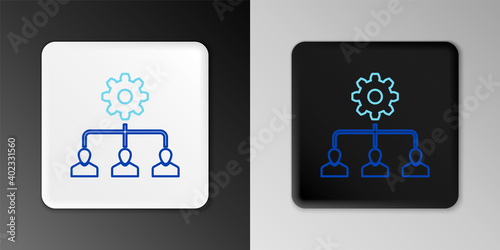 Line Lead management icon isolated on grey background. Colorful outline concept. Vector.