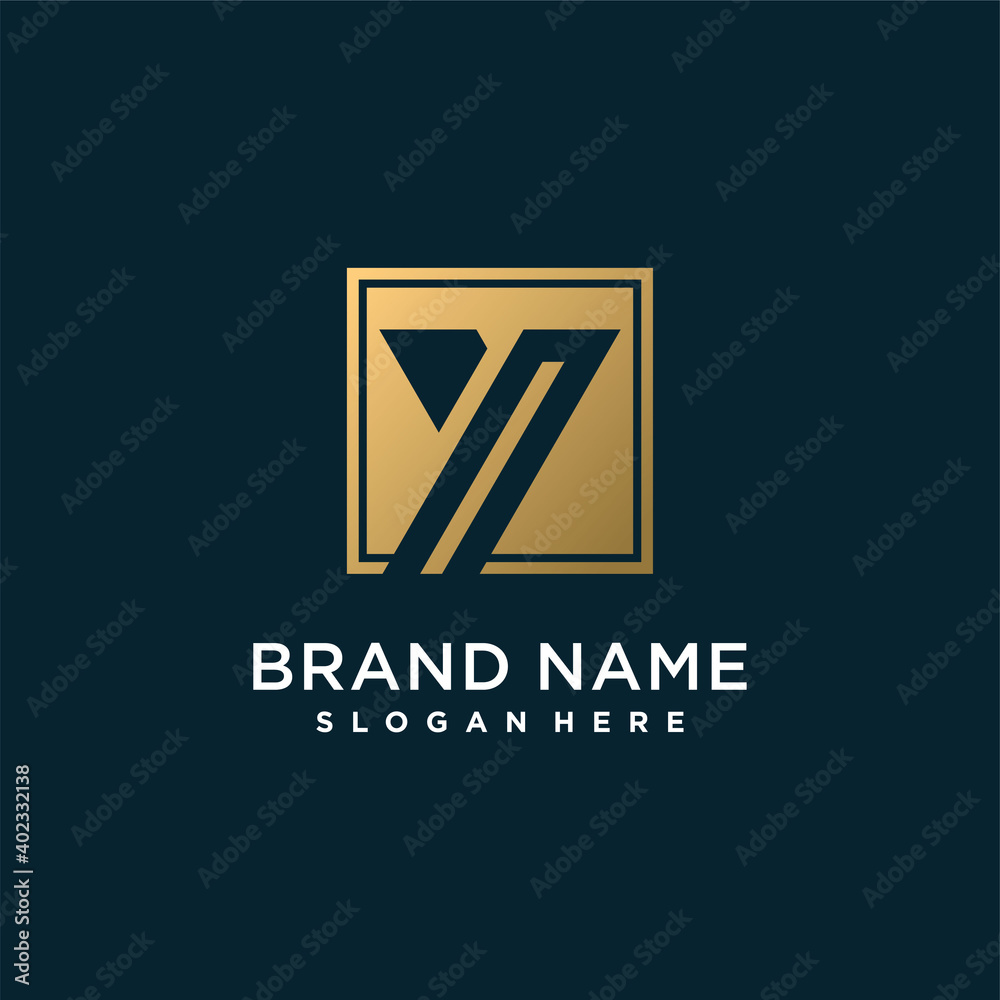 Golden initial letter Y logo design template for company or person Premium Vector part 10