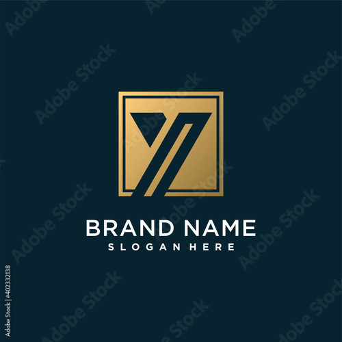 Golden initial letter Y logo design template for company or person Premium Vector part 10