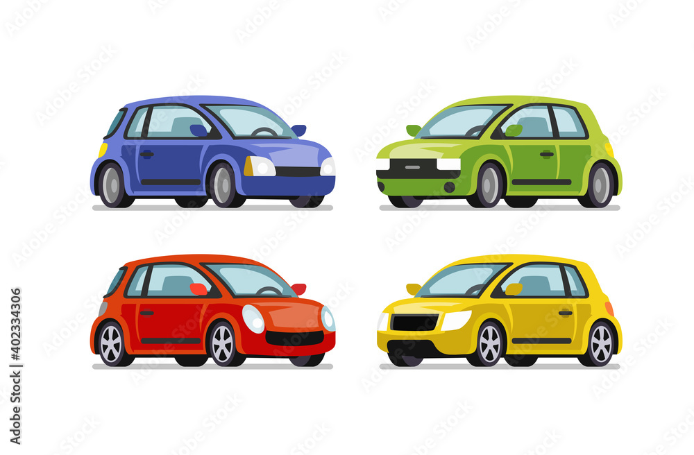 Car vector template on white background. Flat style