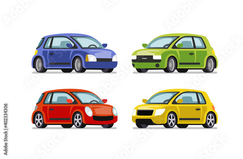 Car vector template on white background. Flat style