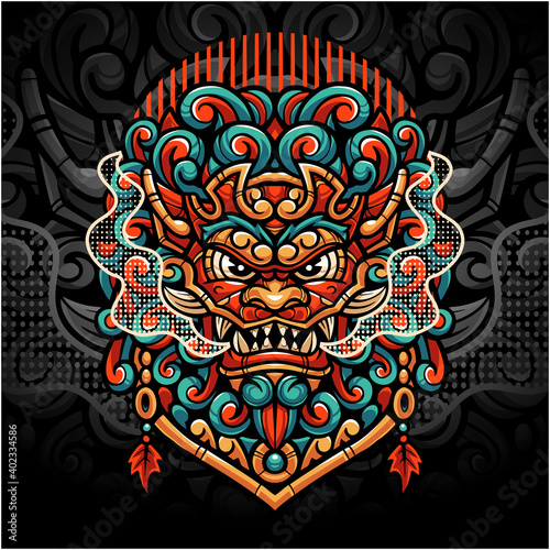 Foo dog esport mascot logo