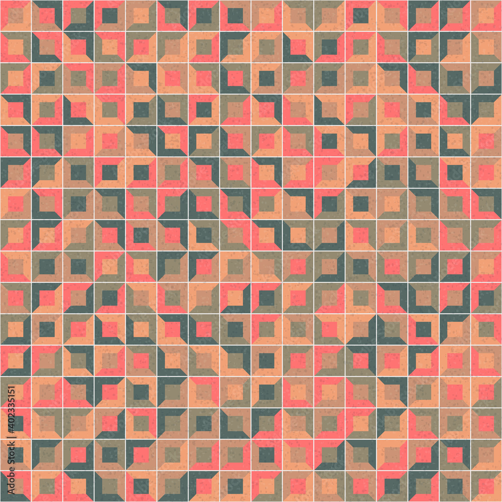 Fototapeta premium Abstract Geometric Pattern generative computational art illustration