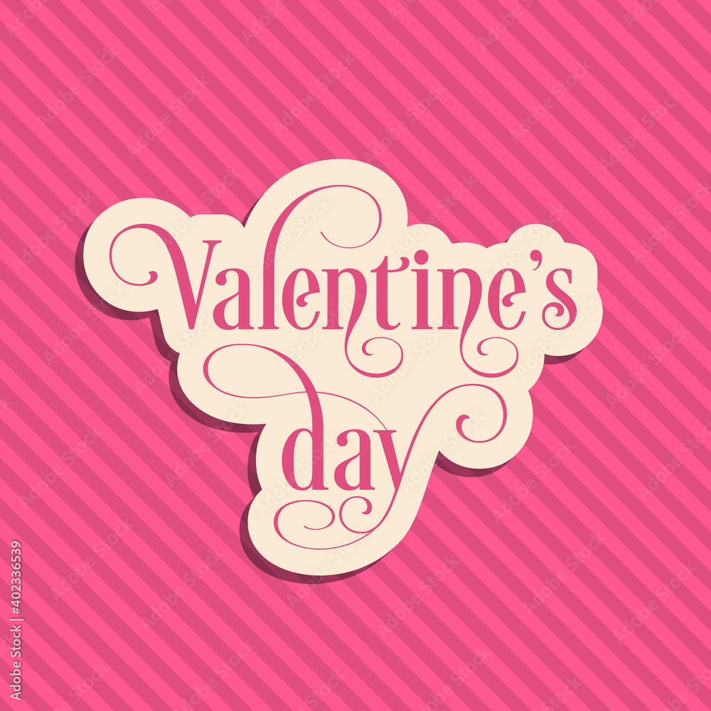 Illustration of Valentine's Day with beautiful calligraphy. Illustration of Valentine's Day with beautiful calligraphy.