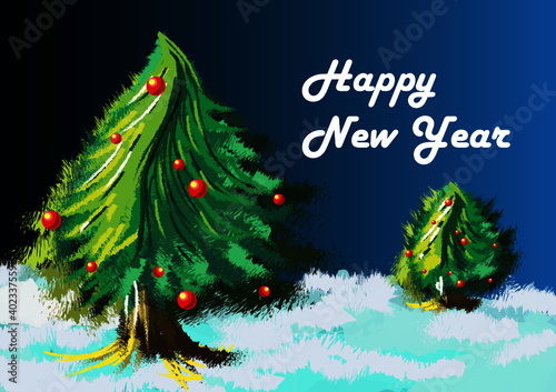 christmas tree and decorations