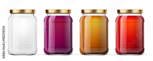 3D Clear Full Glass Jar For Branding