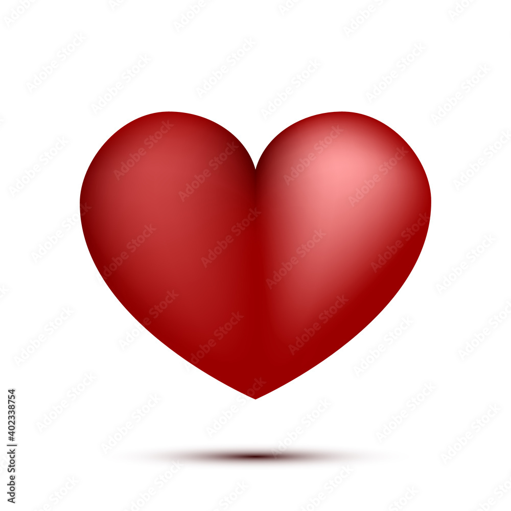 Heart. Red Heart realistic design. Valentine Day concept. Love. Vector illustration Heart. Red Heart realistic design. Valentine Day concept. Love. Vector illustration