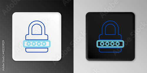 Line Password protection and safety access icon isolated on grey background. Lock icon. Security, safety, protection, privacy concept. Colorful outline concept. Vector.