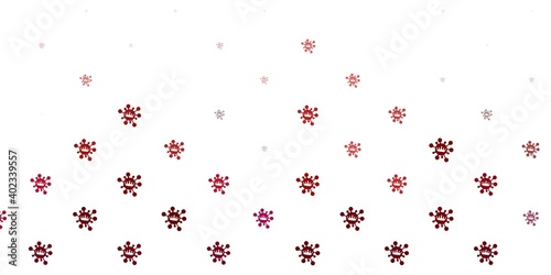 Light pink vector template with flu signs.