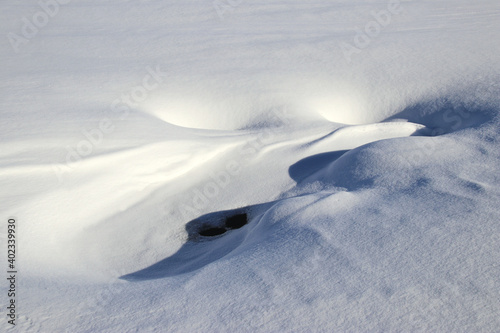 ice and snow structures on a frozen lake in finland © Africa2008